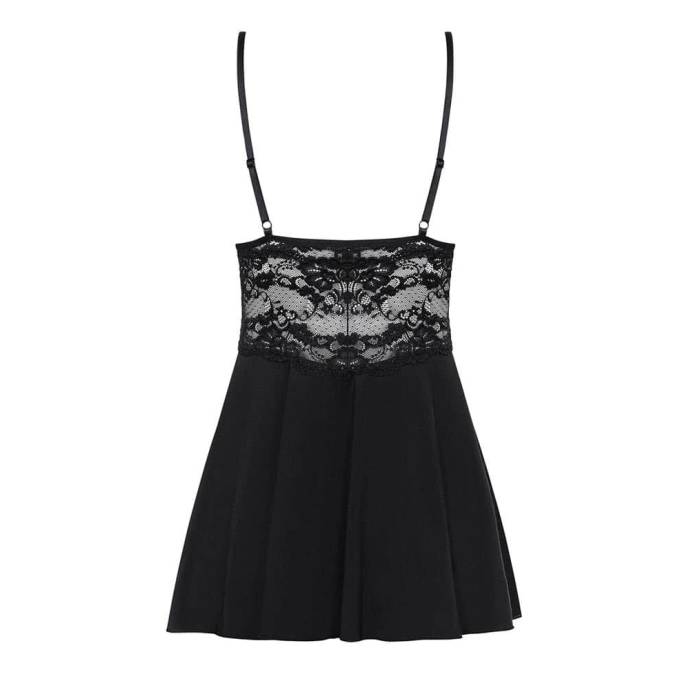810-BAB-1 babydoll & thong black S/M