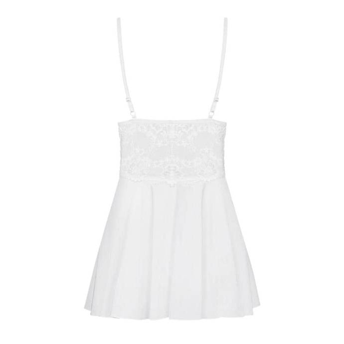 810-BAB-2 babydoll & thong white S/M