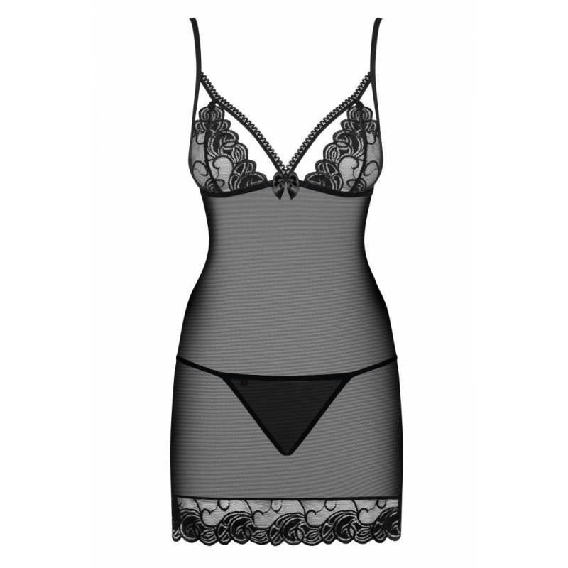 BABYDOLL E PERIZOMA HOT WONDERIA NERO S/M
