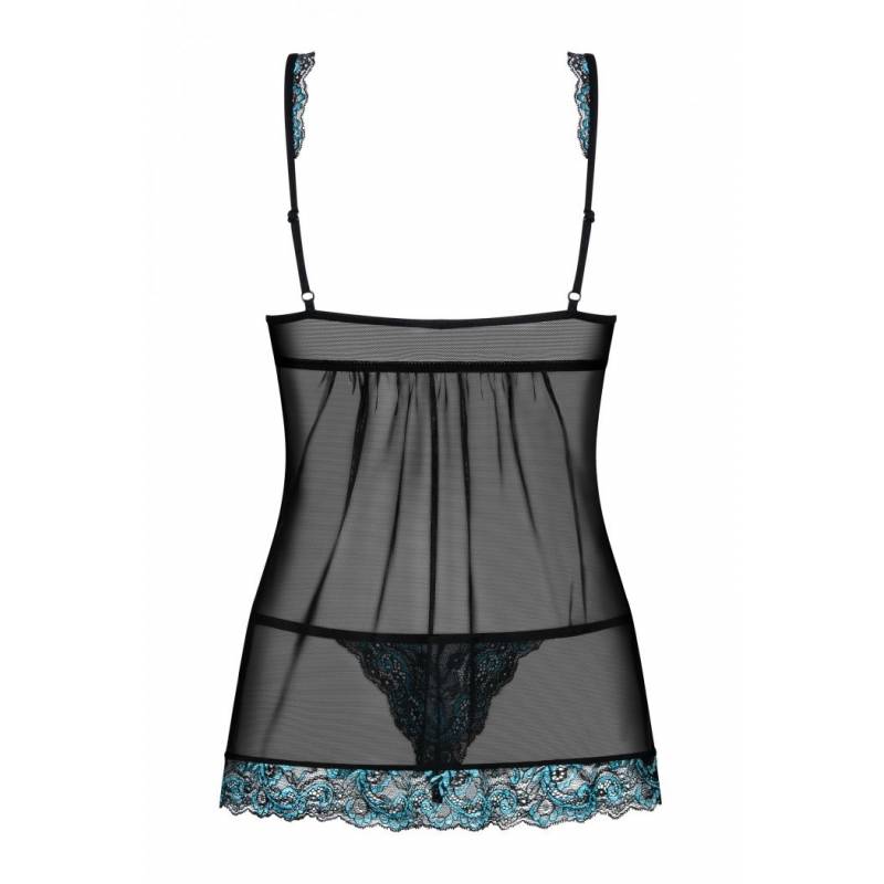 BABYDOLL ROMANTICO AMANTA NERO L/XL