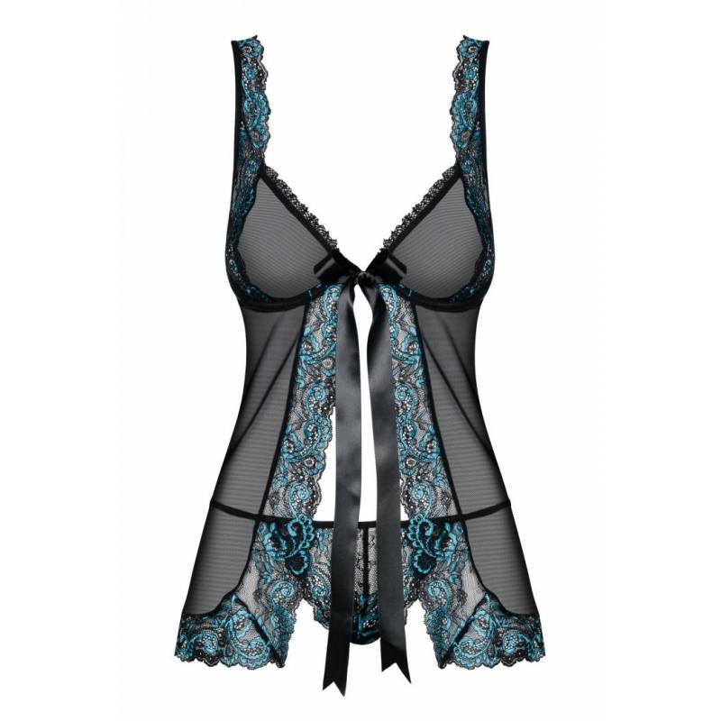 BABYDOLL ROMANTICO AMANTA NERO L/XL