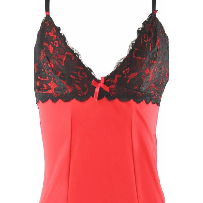 BABYDOLL E PERIZOMA HOT HOLLYWOOD ROSSO S/M