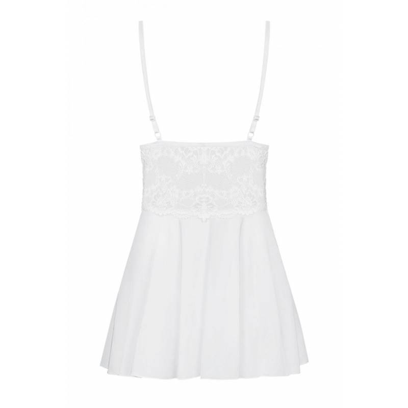810-BAB-2 BABYDOLL E PERIZOMA BIANCO L/XL