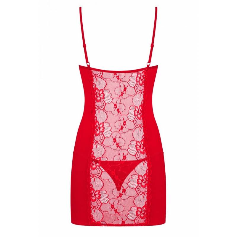 BABYDOLL E PERIZOMA SEXY HEARTINA ROSSO S/M