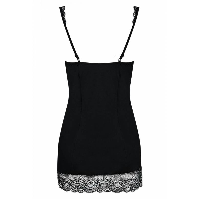 BABYDOLL E PERIZOMA SENSUALE MIAMOR NERO L/XL