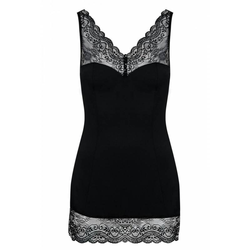 BABYDOLL E PERIZOMA SENSUALE MIAMOR NERO L/XL