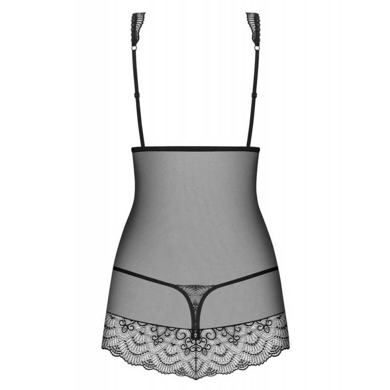 BABYDOLL E PERIZOMA HOT FIRELLA NERO S/M