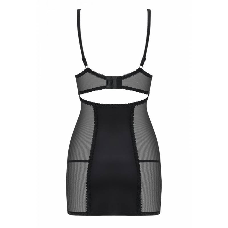 BABYDOLL E PERIZOMA AMALLIE NERO L/XL