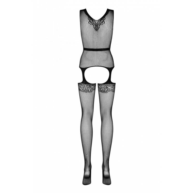 F217 TUTA A RETE SEXY NERA XL/XXL
