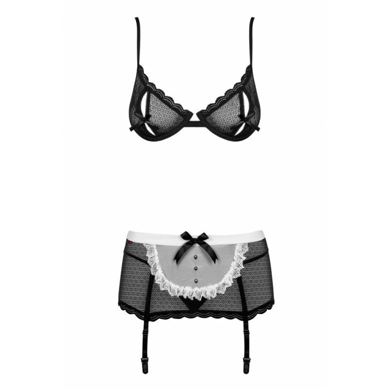 COSTUME DA DOMESTICA SEXY NERO S/M