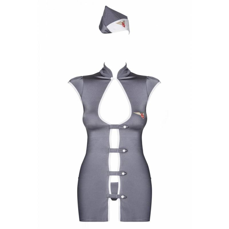 COSTUME HOSTESS SEXY GRIGIO S/M