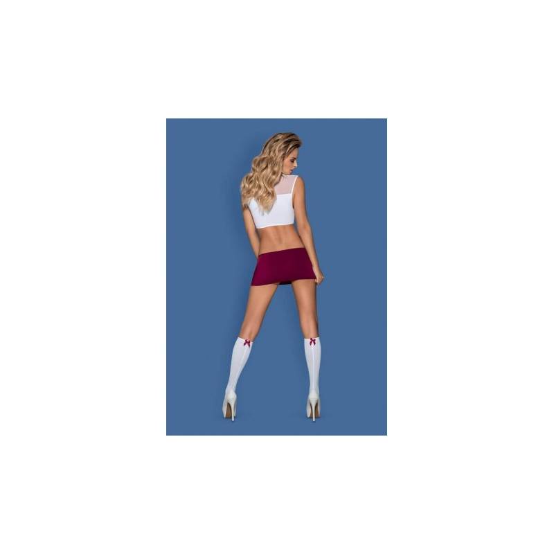 COSTUME STUDENTESSA SEXY BIANCO E ROSSO L/XL