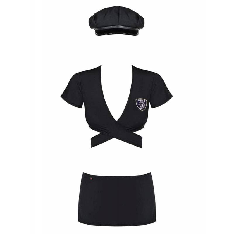 COSTUME DA POLIZIOTTA 3 SEXY NERO L/XL