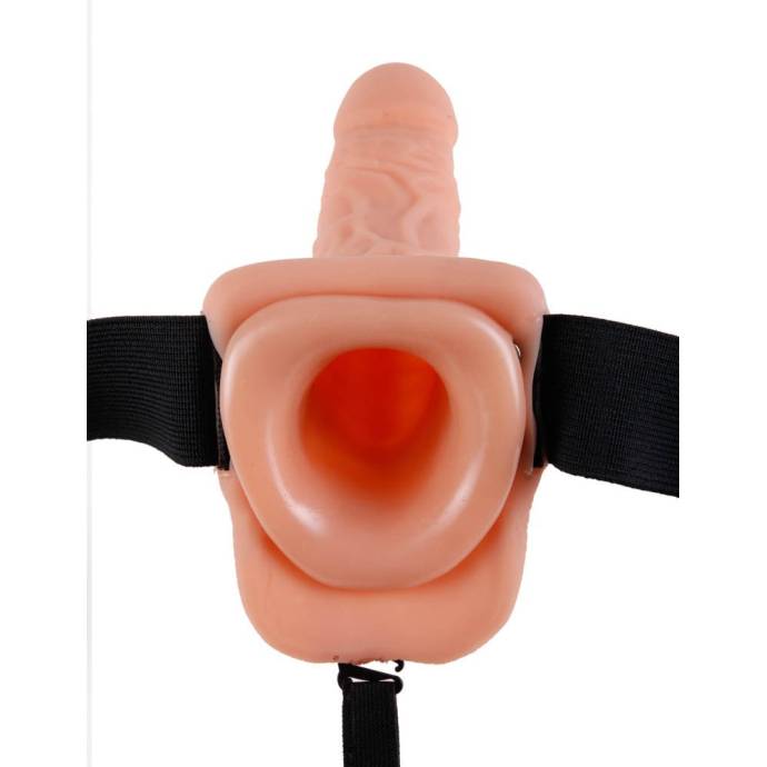 Fetish Fantasy Series Hollow Strap-on with balls flesh