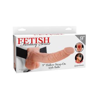 Fetish Fantasy Series Hollow Strap-on with balls flesh
