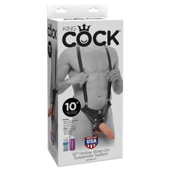 King Cock Hollow Strap-on Suspender System flesh