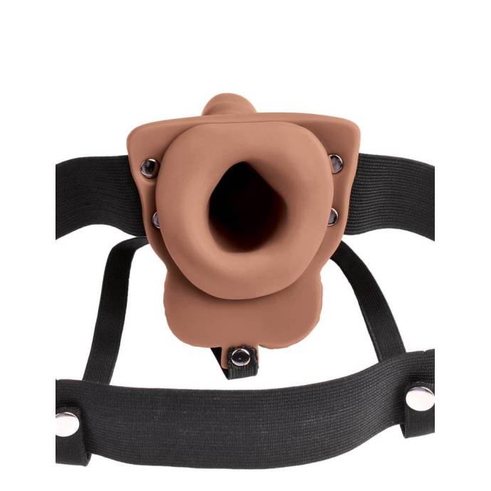 Fetish Fantasy 6" Hollow Rechargeable Strap-On Tan