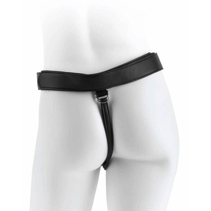 King Cock 7" Uncut with Strap on Harness - Flesh