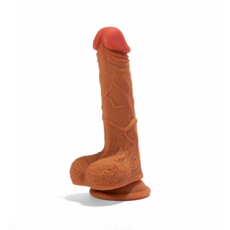 X-MEN 8.3 inch Double Layer Silicone Dildo Brown