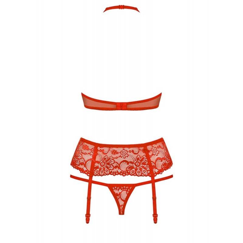 838-SEG-3 COMPLETO INTIMO HARD ROSSO L/XL