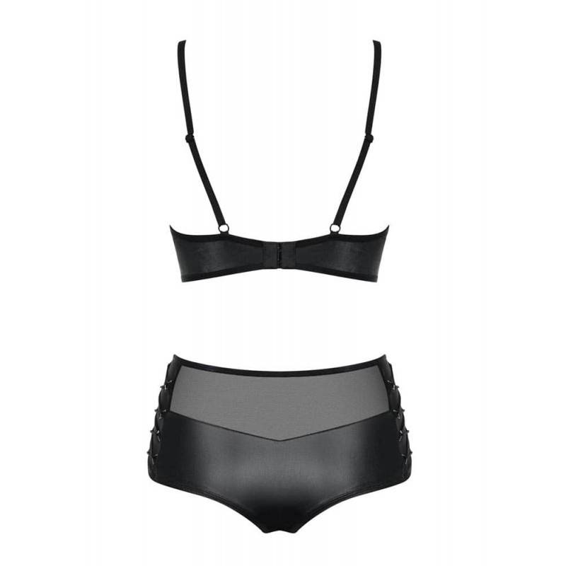 COMPLETO INTIMO LEATHERIA HARD NERO S/M