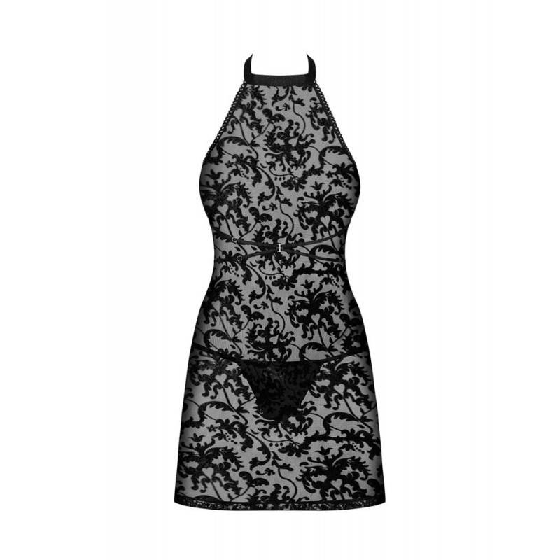 BABYDOLL E PERIZOMA SOFTILY SEXY NERO L/XL