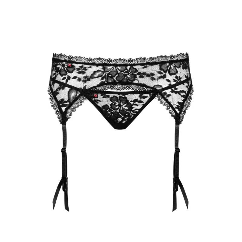 REGGICALZE IN PIZZO CON PERIZOMA CATIA NERO S/M
