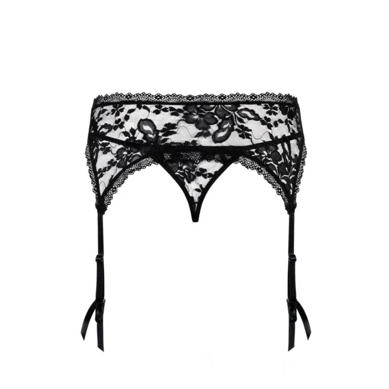 REGGICALZE IN PIZZO CON PERIZOMA CATIA NERO S/M
