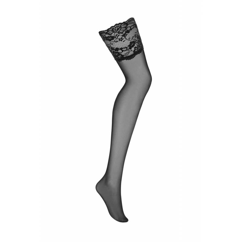 CALZE PER REGGICALZE CON ALTA BALZA IN PIZZO 810-STO-1 NERO L/XL