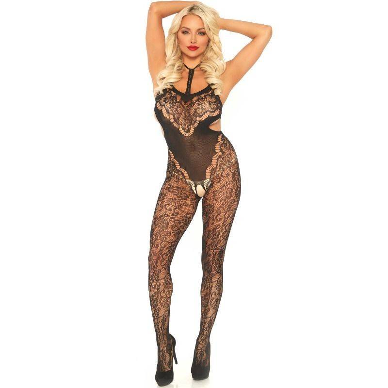 BODYSTOCKING APERTO A RETE CUT OUT NERO S/L