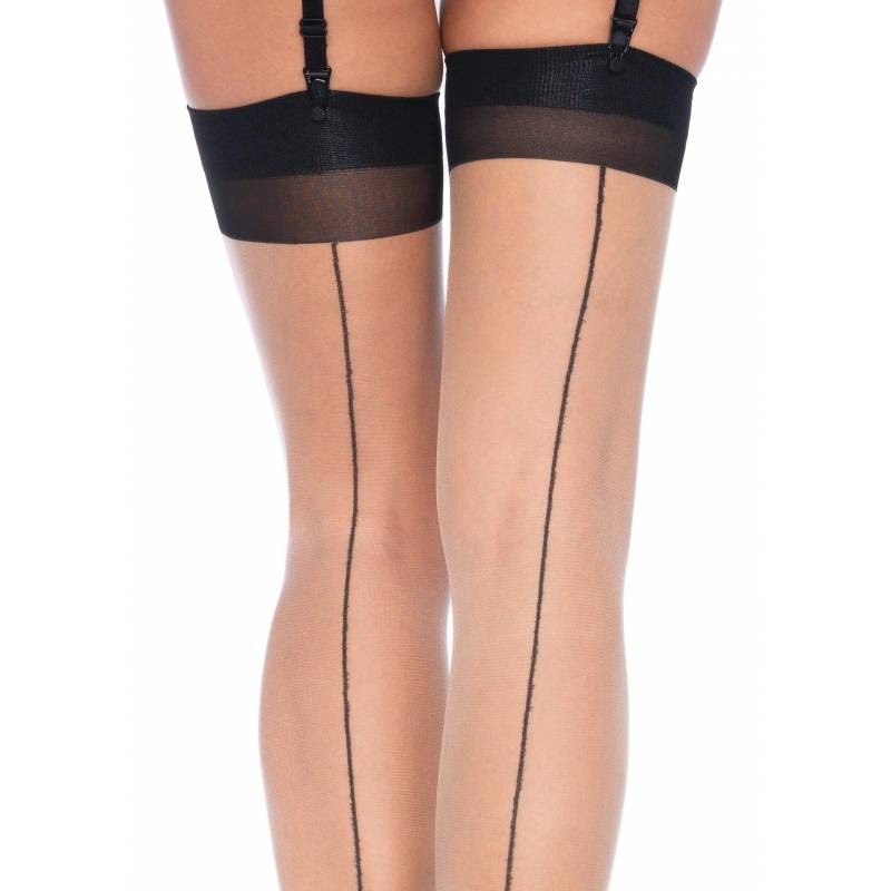 CALZE VELATE EFFETTO NUDO CON RIGA S-L