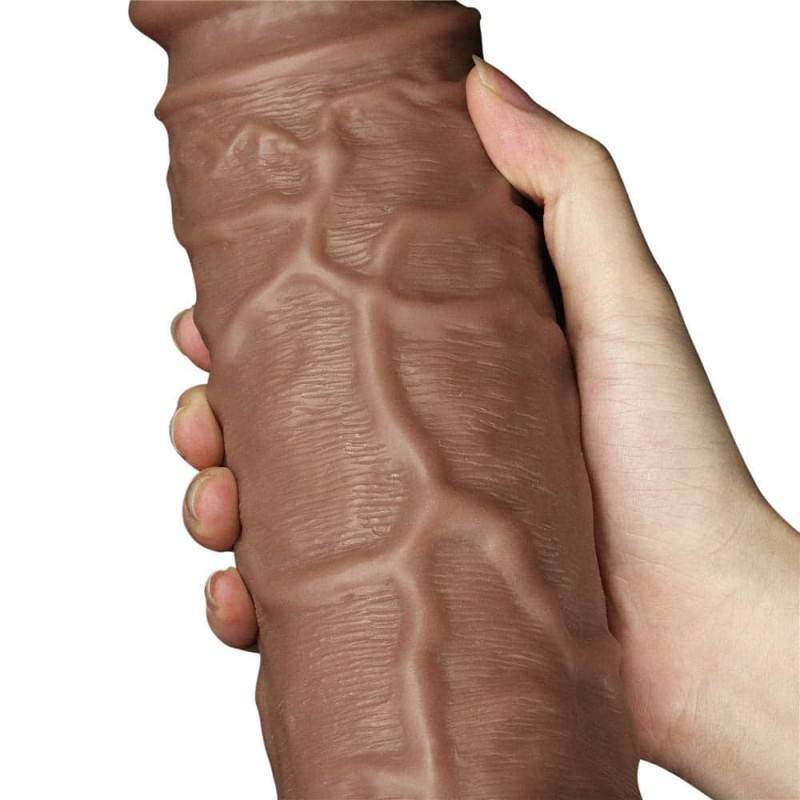 10.5'' REALISTIC CHUBBY MEGA DILDO MARRONE