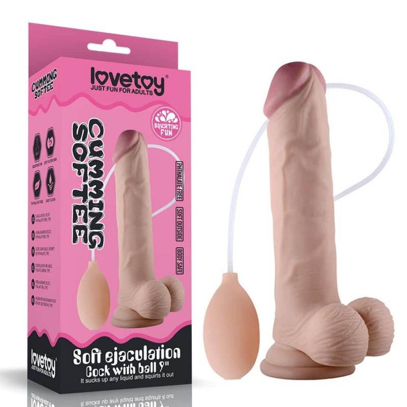 9" LOVETOY MORBIDO DILDO EIACULANTE