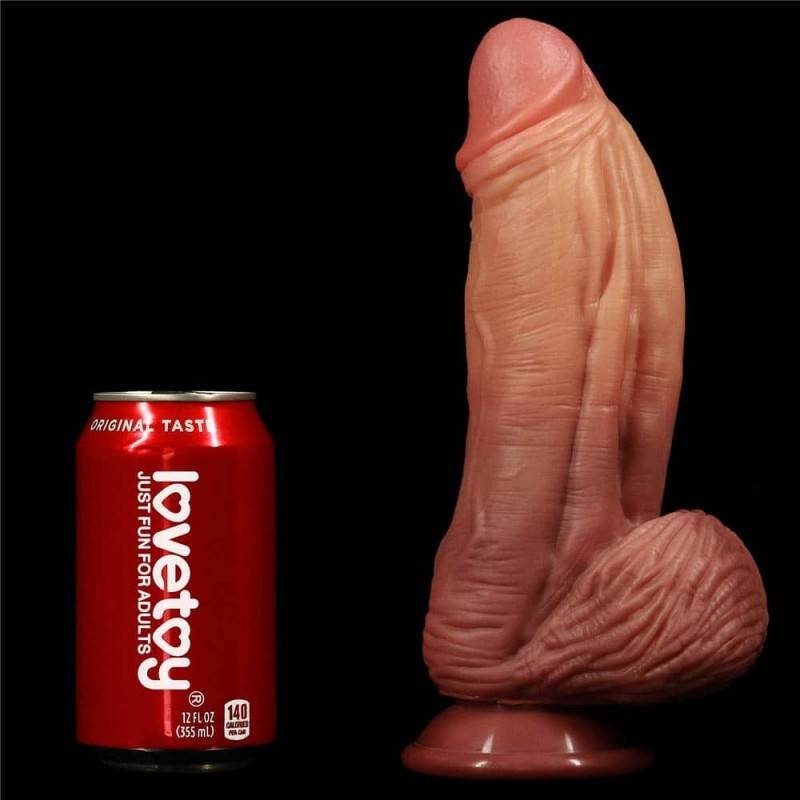 10" DUAL LAYERED PLATINUM SILICONE DILDO GROSSO