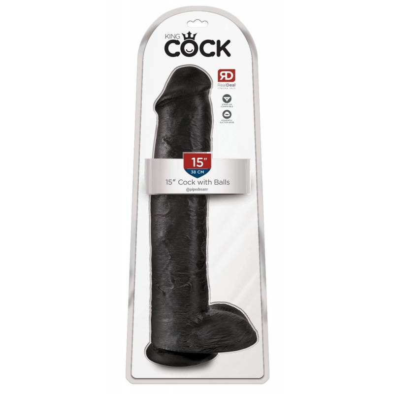 15" KING COCK DILDO GIGANTE NERO