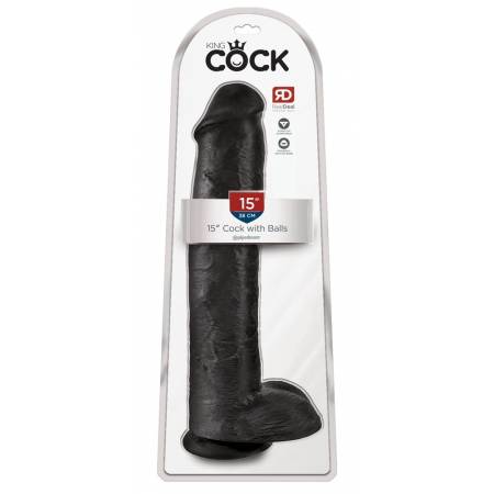 15" KING COCK DILDO GIGANTE NERO