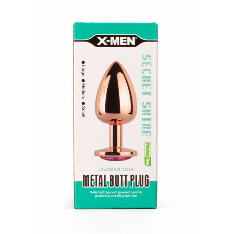 X-MEN Secret Shade Metal Butt Plug Rose S