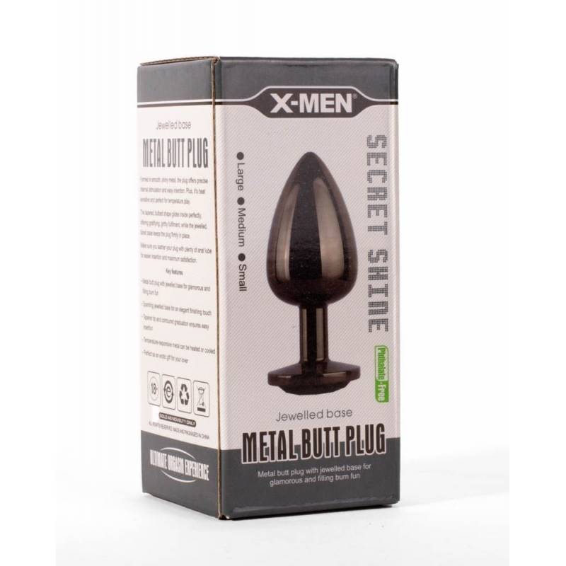 X-MEN Secret Shine Metal Butt Plug Gun Colour M