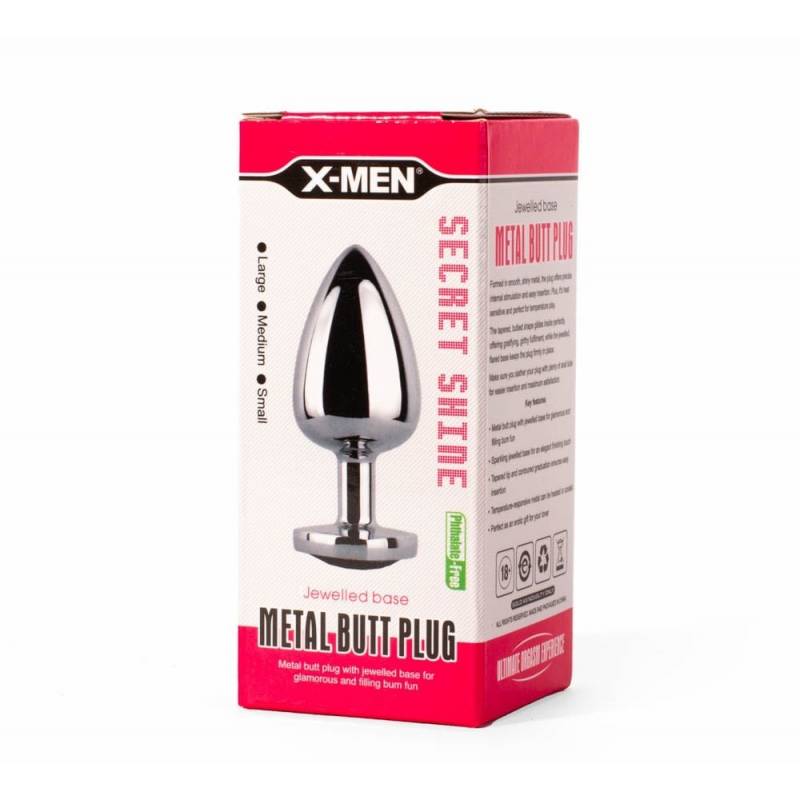 X-MEN Secret Shade Metal Butt Plug Red S