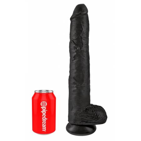 14" KING COCK DILDO GIGANTE NERO CON TESTICOLI
