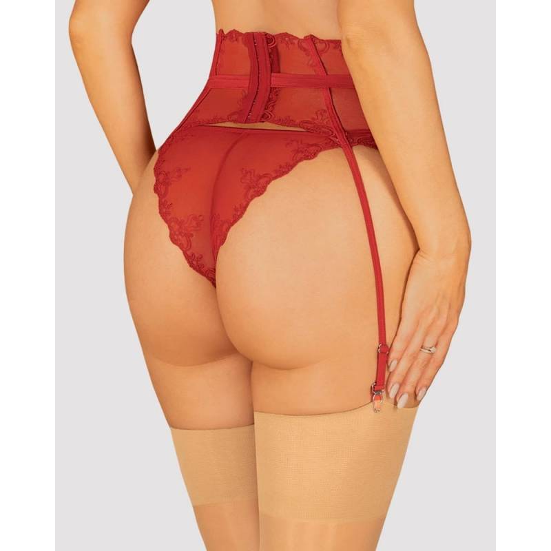 Lonesia garter belt red L/XL