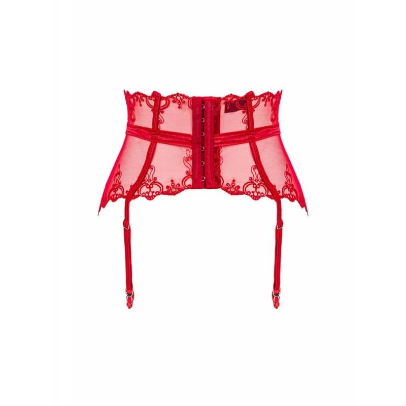 Lonesia garter belt red  S/M