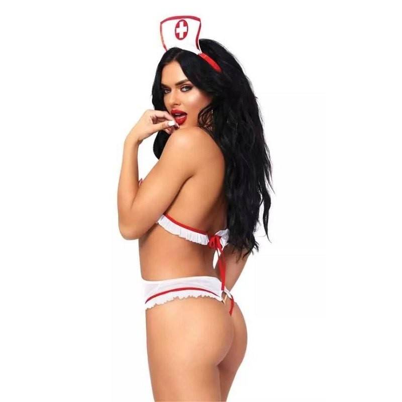 COSTUME SEXY INFERMIERA BIANCO E ROSSO
