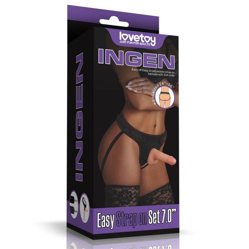 STRAPON CON DILDO REALISTICO 18 CM
