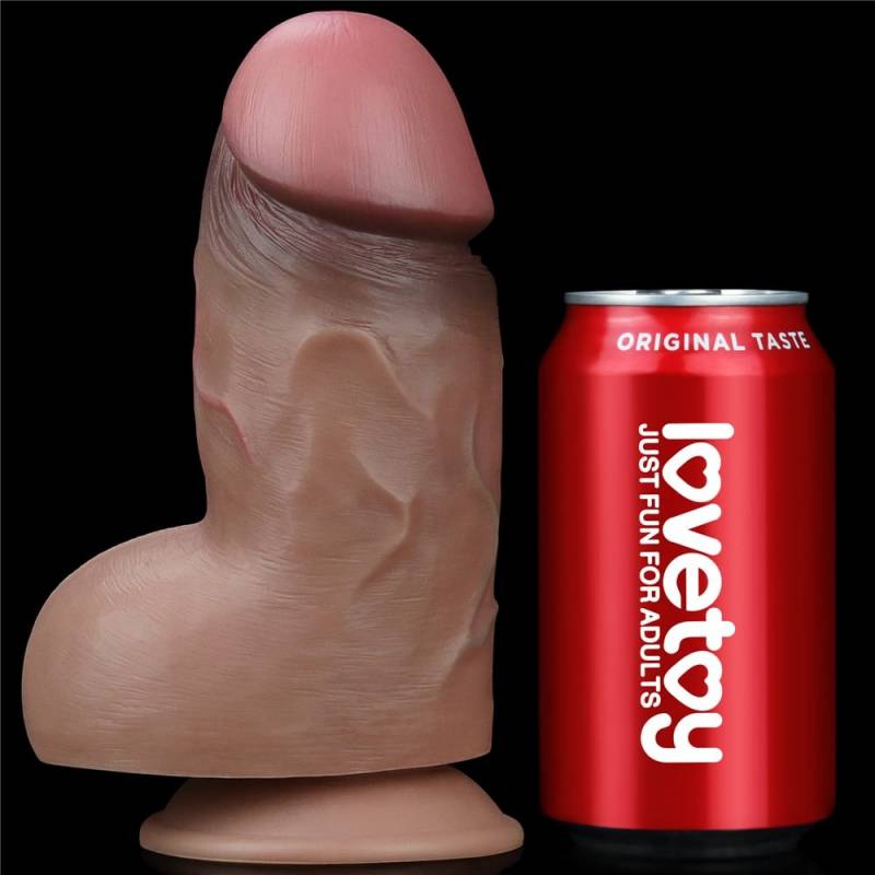 7 Dual-Layered Silicone Nature Cock Brown"