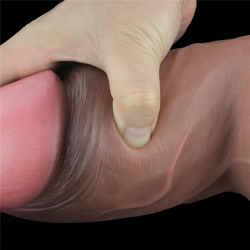 7 Dual-Layered Silicone Nature Cock Brown"