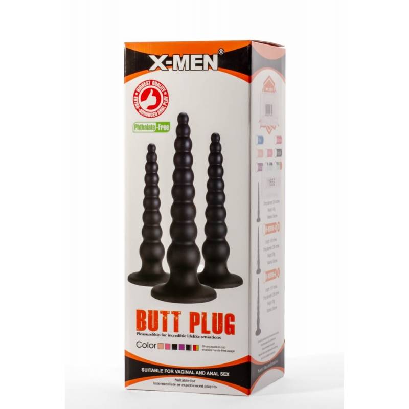 X-Men 9.45 Butt Plug Black M"