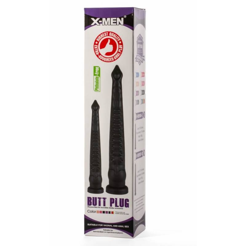 X-Men 12.6 Butt Plug Silicone Black"