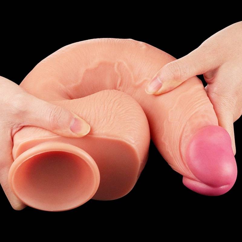 12 Dual Layered Platinum Silicone Cock 1"