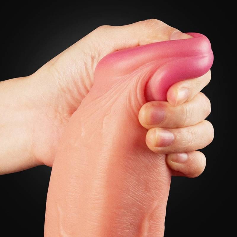 12 Dual Layered Platinum Silicone Cock 1"